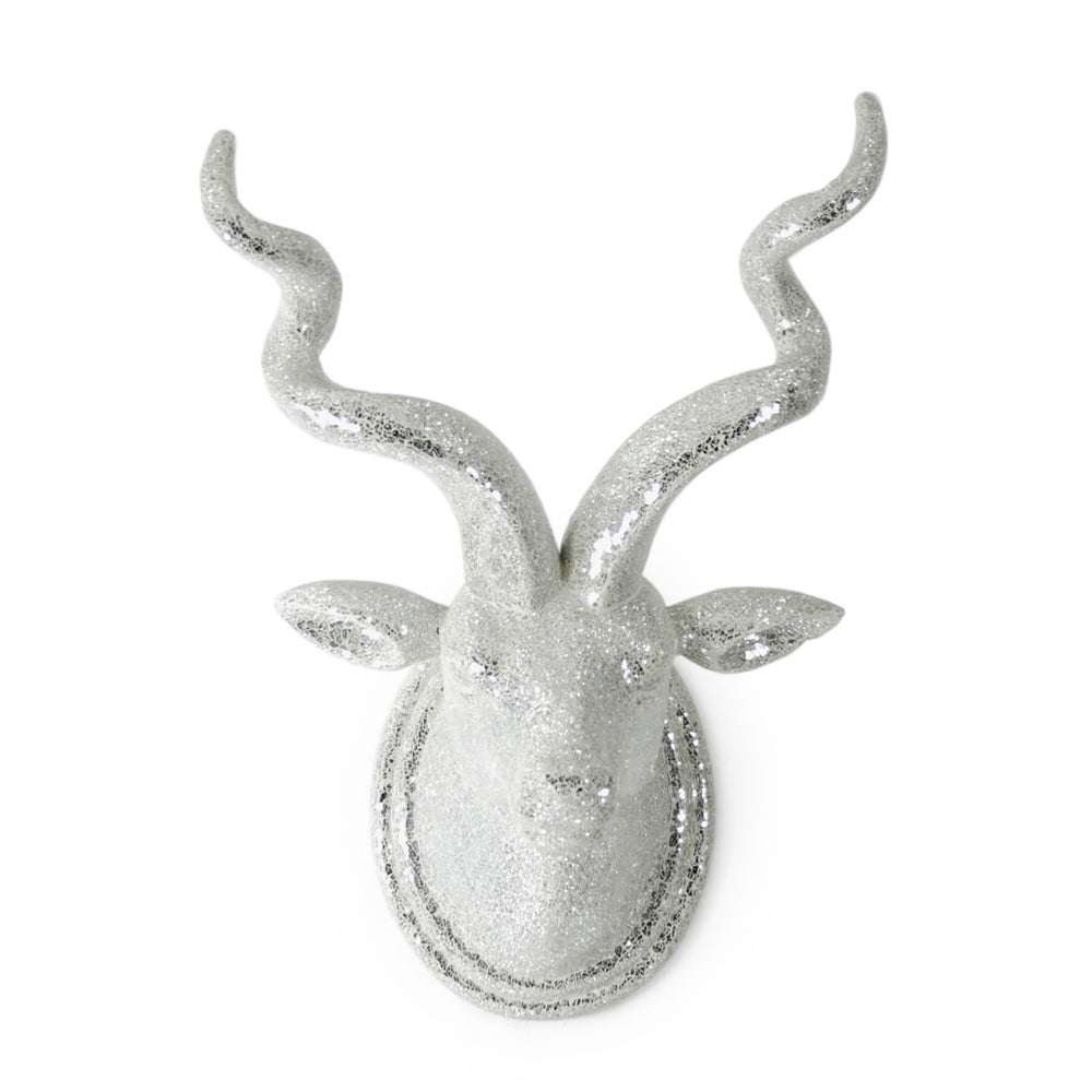 Zentique Kudu Head Wall Art Sculpture - Elegant Fiberglass Décor For Modern Spaces - Nature-inspired Charm Reflective Fiberglass 9g2938b