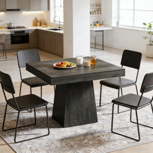 English Elm Stylish Round Coffee Table with Engineered Wood Top and Open Metal Base for Living Rooms T3971P452599