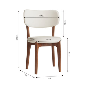 English Elm Set of 2 Plush Velvet Dining Chairs with Solid Wood Frame, Vertical Backrest, Sturdy Modern Comfort and Easy Assembly Orange W2700P333978