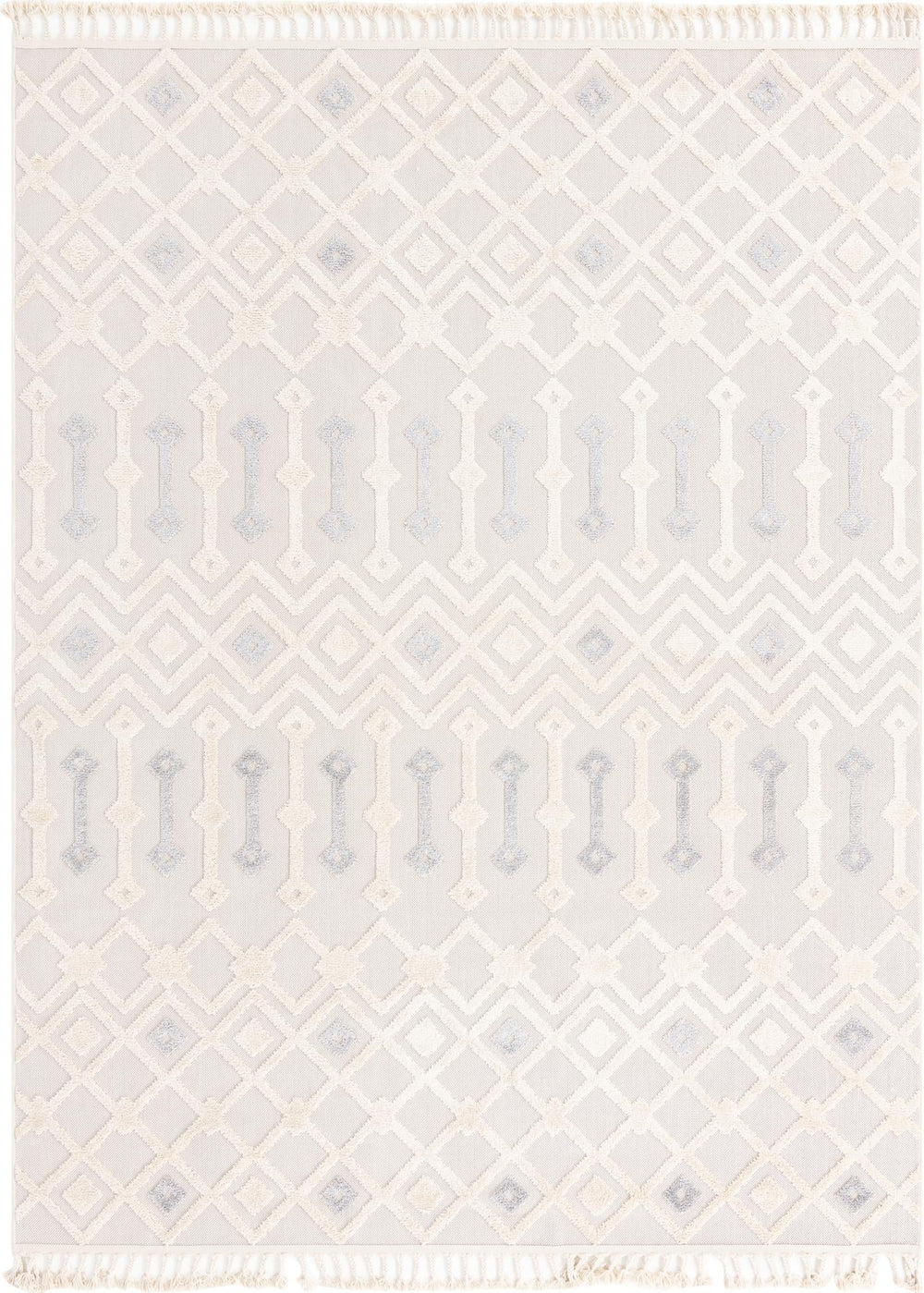 Unique Loom Arlo Lenny Machine Made Tribal Rug Sandy Beige, Beige/Gray 7' 10" x 10' 0"