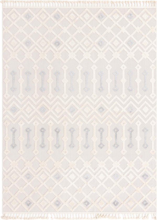 Unique Loom Arlo Lenny Machine Made Tribal Rug Sandy Beige, Beige/Gray 7' 10" x 10' 0"