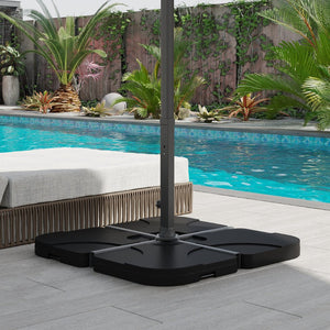English Elm Outsunny 4-Piece Heavy-Duty Cantilever Umbrella Base Weight Plates For Stable Outdoor Support W2225P200915-GIGA
