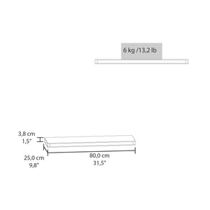 English Elm Floating Shelf Dallas Mahogany - Set of 2 Engineered Wood Wall Shelves 32" x 10.6" Sleek Space-Saving Decor B092P238706