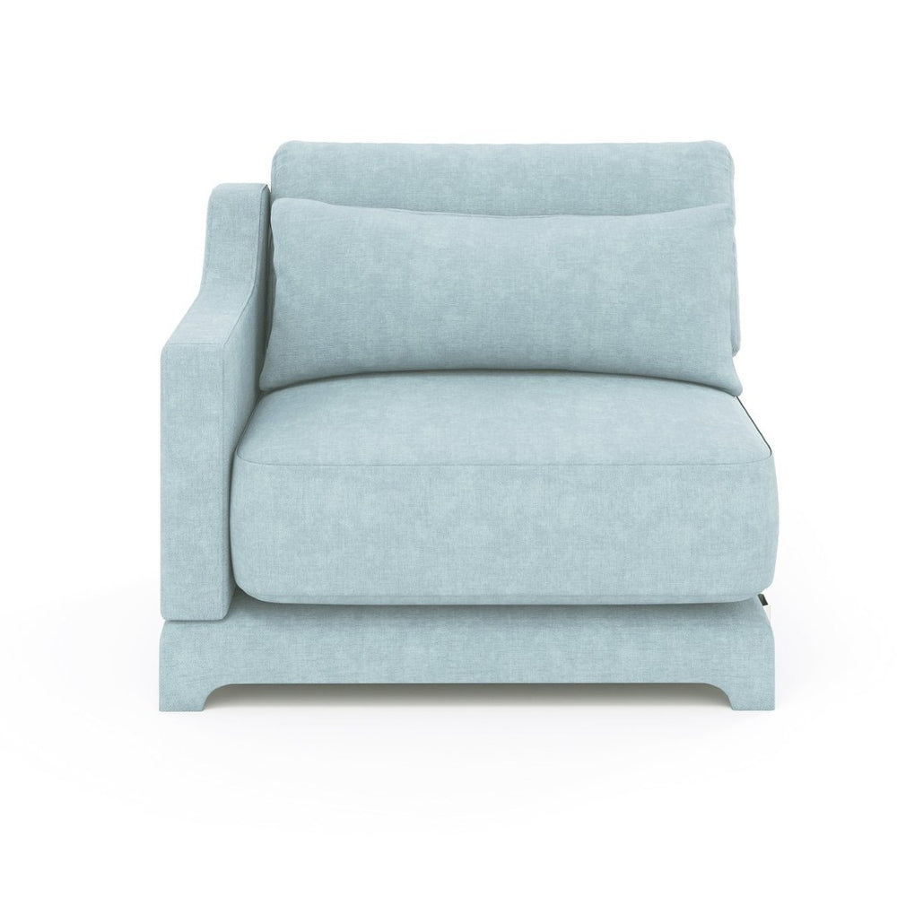 English Elm 30 Tufted Chenille Left Corner Sofa Modular Living Room Sectional with Lumbar Pillow W714P297558
