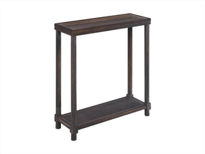 English Elm Narrow End Tables Set of 2 with Open Lower Shelf Slim Wood Living Room Accent Espresso B2751P436464