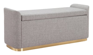 Dobo Storage Bench Gray 109995 Zuo Modern