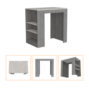 English Elm Harlan Kitchen Island Counter Height Table Top with Spacious 23.2x36.2 Top and Triple Side Shelves B128P176123