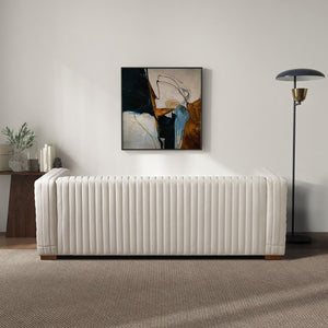 English Elm Elara Performance Velvet Sofa Low Profile Contemporary Living Room Seating B183P255304
