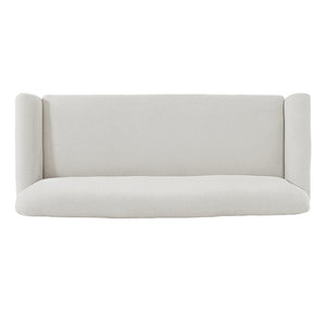 English Elm Modern Chenille Loveseat with Rolled Arms Pocket Spring Cushions and Rubberwood Legs N763P362173R