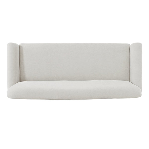 English Elm Modern Chenille Loveseat with Rolled Arms Pocket Spring Cushions and Rubberwood Legs N763P362173R