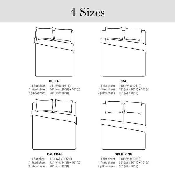 English Elm 4-piece King Nylon Spandex Sheet Set Moisture Wicking Stretch Cool Sleep Bedding Grey B035P408290