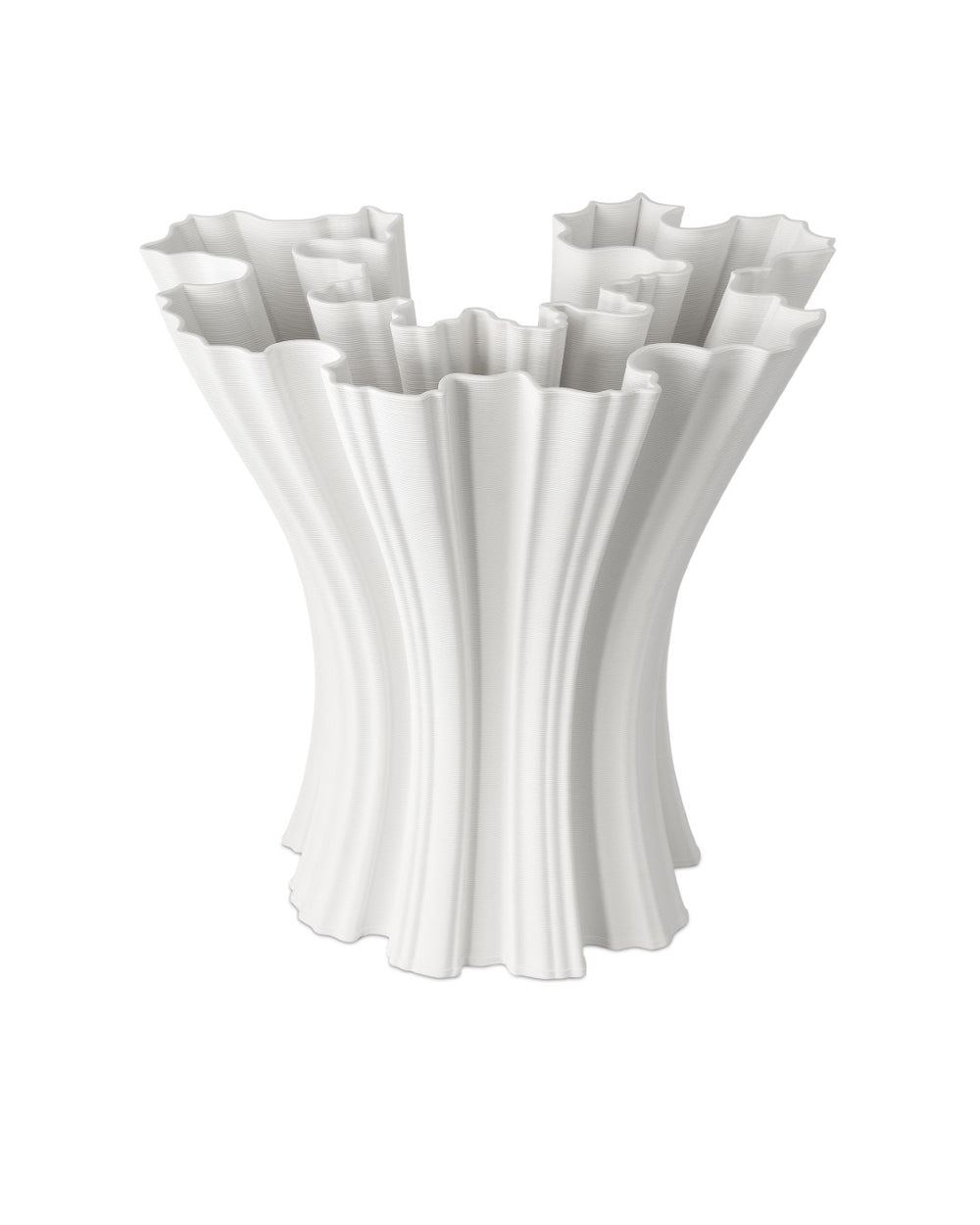Godet White Vase