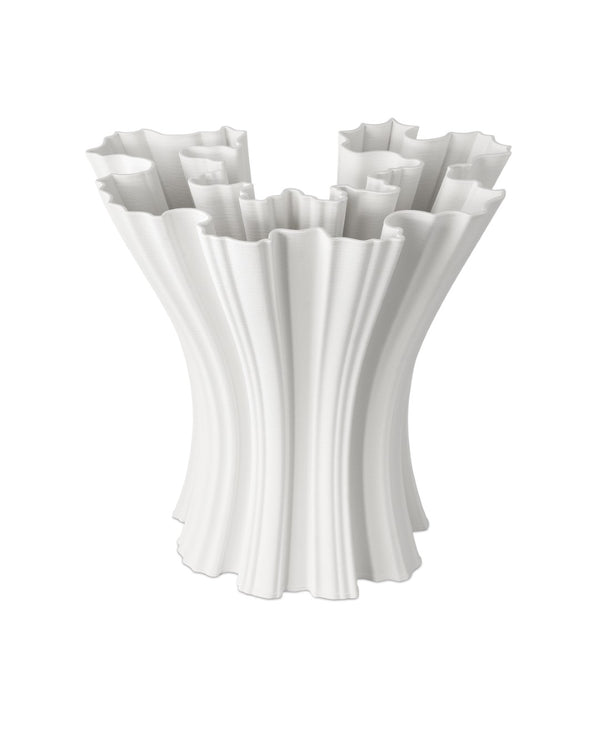 Godet White Vase