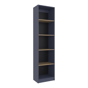 English Elm Home Xs Slim Five Shelf Vertical Bookcase for Narrow Bedrooms Offices and Living Spaces B070P391786