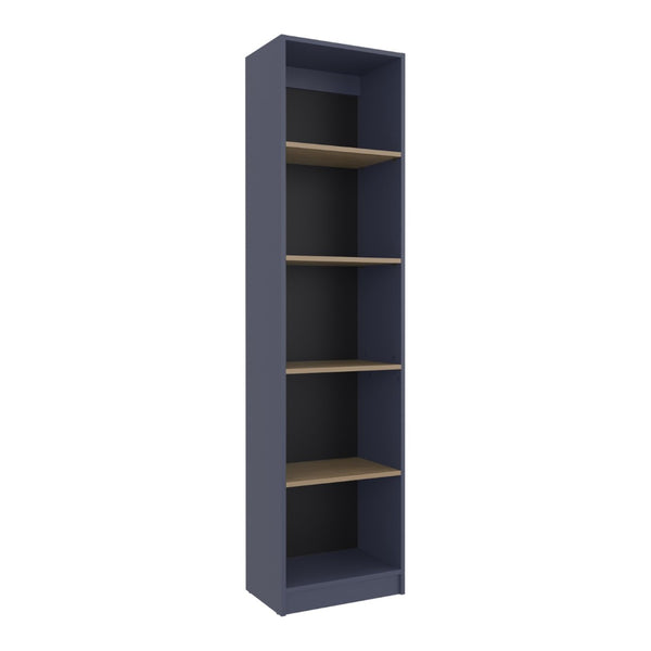 English Elm Home Xs Slim Five Shelf Vertical Bookcase for Narrow Bedrooms Offices and Living Spaces B070P391786