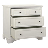 OSP Home Furnishings Farmhouse Basics 3 Drawer Chest Rustic White