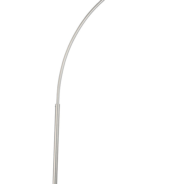 English Elm Krester Chrome Dome Floor Lamp with Marble Base, Curved Metal Arc & Diffused Glow for Modern Rooms B062P344913