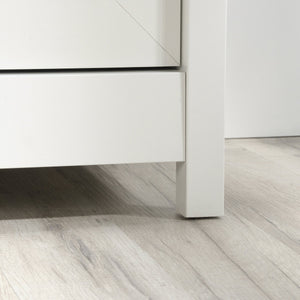 English Elm Library Cabinet With Doors – White Finish, Adjustable Shelving, Stylish Storage For Any Room B356P402687
