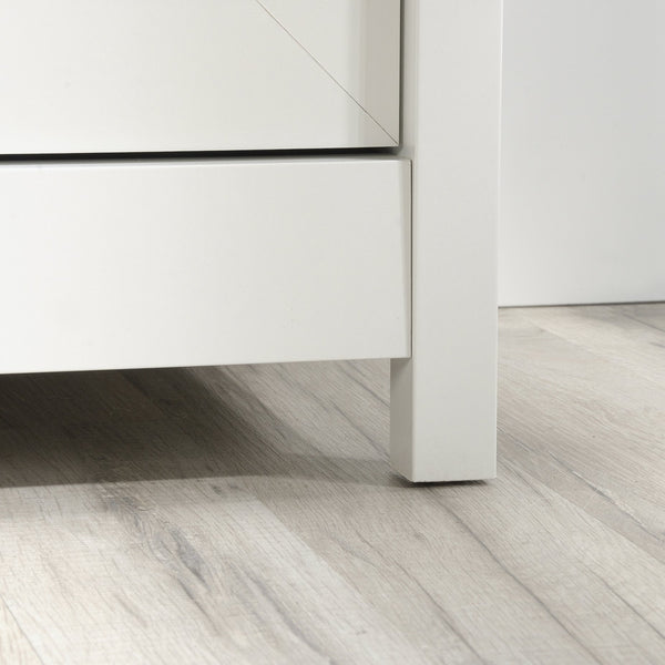 English Elm Library Cabinet With Doors – White Finish, Adjustable Shelving, Stylish Storage For Any Room B356P402687