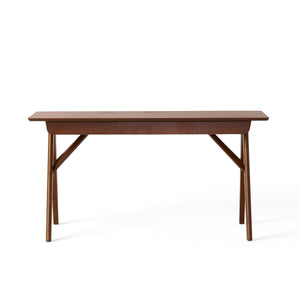 English Elm Christopher Knight Home® - Wood 57" Walnut Desk with Drawers — Modern A‑Frame Rubberwood PC Desk, Spacious Scratch‑Resistant WorkstationWood 57" Walnut Desk with Drawers — Modern A‑Frame Rubberwood PC Desk, Spacious Scratch‑Resistant Workstation N770P323366D