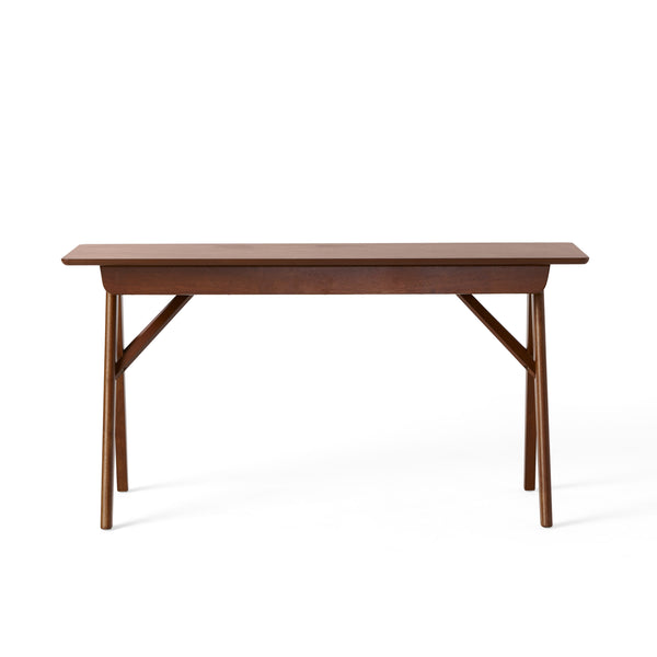 English Elm Christopher Knight Home® - Wood 57" Walnut Desk with Drawers — Modern A‑Frame Rubberwood PC Desk, Spacious Scratch‑Resistant WorkstationWood 57" Walnut Desk with Drawers — Modern A‑Frame Rubberwood PC Desk, Spacious Scratch‑Resistant Workstation N770P323366D