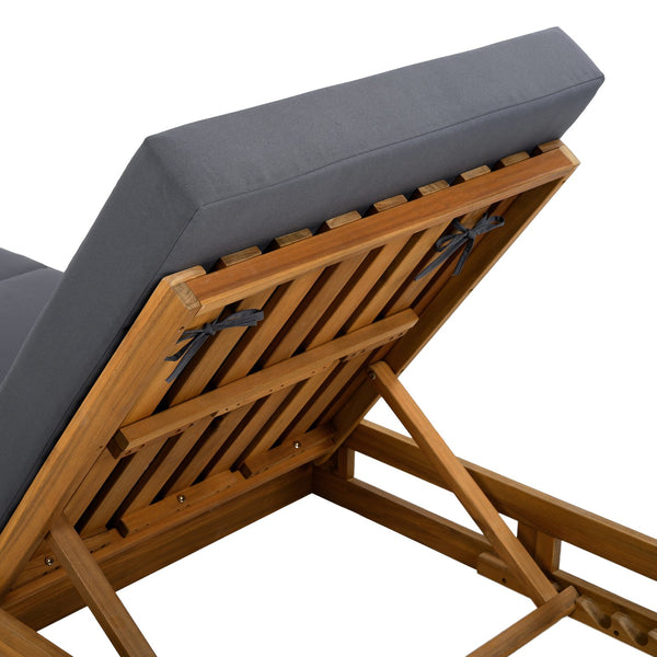 English Elm Christopher Knight Home® - Lounge Chaise Set - Durable Acacia Wood With Plush Triple-Fold Cushion For Ultimate Outdoor Relaxation N770P272405T_N770P208326G