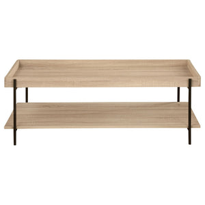 English Elm Golden Oak Lift Top Coffee Table and End Set with Hairpin Legs Storage B062S01493