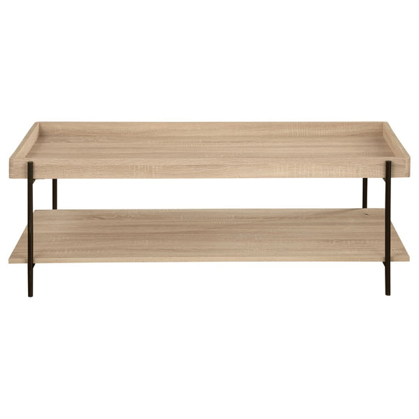 English Elm Golden Oak Lift Top Coffee Table and End Set with Hairpin Legs Storage B062S01493