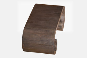 English Elm Vintage Gray Wash Solid Mango Wood Coffee Table Handcrafted for Rustic Living Rooms B024P430772