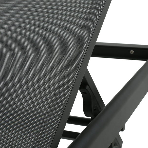 English Elm Christopher Knight Home® - CAPE Coral KD Chaise Lounge Set of 2 - Breathable Mesh, Rust-Resistant Aluminum, 4-Position Recline, Wheels N779P180399B