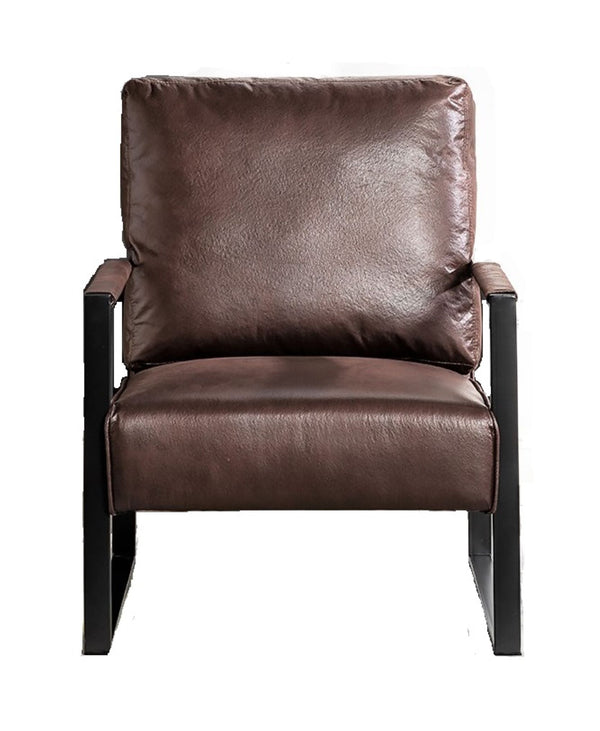 English Elm Classic Mid Century Modern Accent Chair - Stylish Durable Armchair In Dark Brown Microfiber Upholstery B2735P256730