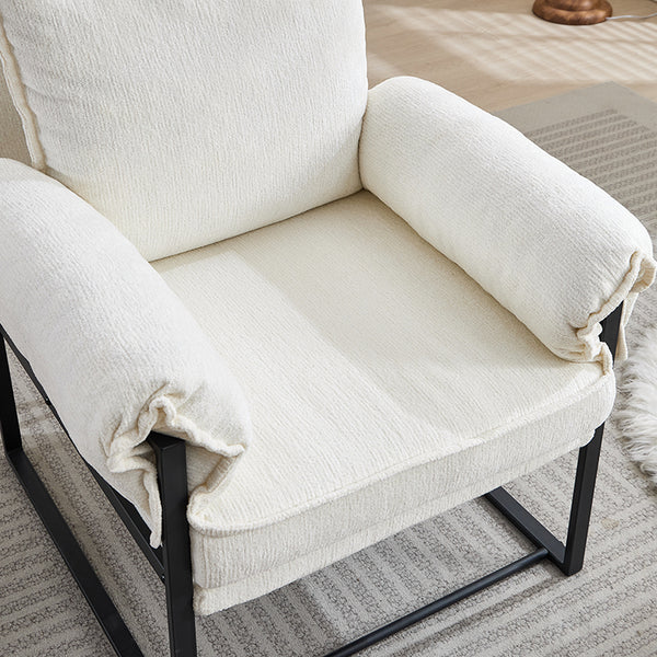 English Elm Adjustable ergonomic recliner chair with 6-position 90°–180° support for lumbar comfort and versatile use White W2311P357154