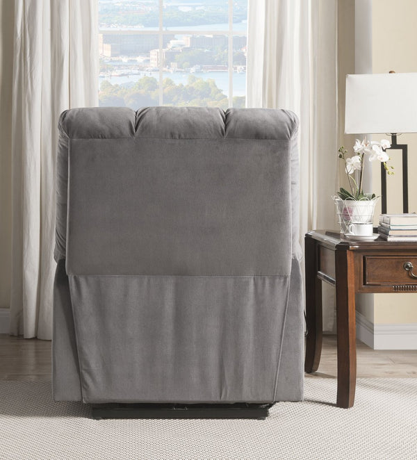 English Elm Grey Power Lift Recliner With Massage, Heat & Plush Velvet Comfort For Relaxation & Recovery B062P215442