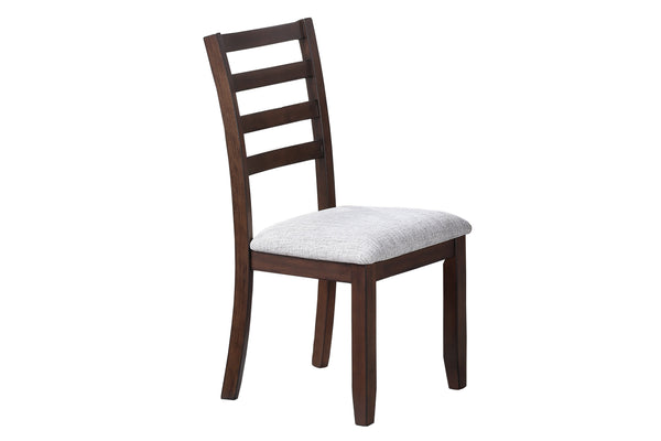 English Elm Contemporary 6Pc Walnut Dining Set With Storage Table, 4 Ladder-Back Chairs & Bench For Family Meals B011S01896