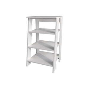 English Elm McNeal 4-Tier Freestanding Bathroom Shelf Organizer with Open Compact Design for Towels & Essentials White 34.6 L x 18.5 W x 3.1 H B128P237180