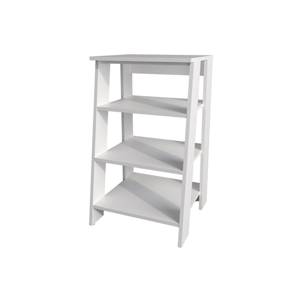 English Elm McNeal 4-Tier Freestanding Bathroom Shelf Organizer with Open Compact Design for Towels & Essentials White 34.6 L x 18.5 W x 3.1 H B128P237180