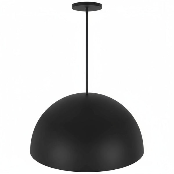 English Elm 24 Inch Matte Black Led Pendant with Etched Glass Diffuser for Dining or Kitchen B370P399378