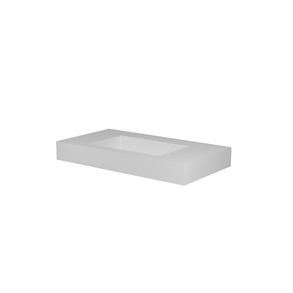 English Elm Stone Resin Seamless Vessel Sink Low Profile Basin for Modern Spa Bathrooms T3785P355762