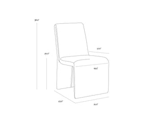 Sunpan Cascata Dining Chair - Modern Elegance with Intriguing Silhouette for Your Stylish Dining Space Effie Linen