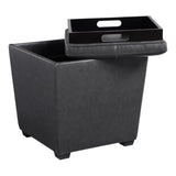 OSP Home Furnishings Rockford Storage Ottoman Pewter