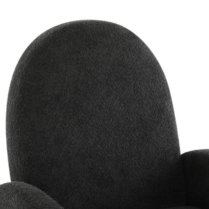 English Elm 360 Swivel Glider Recliner with Solid Wood Base Contemporary Upholstered Lounge Chair Black N771P363407H