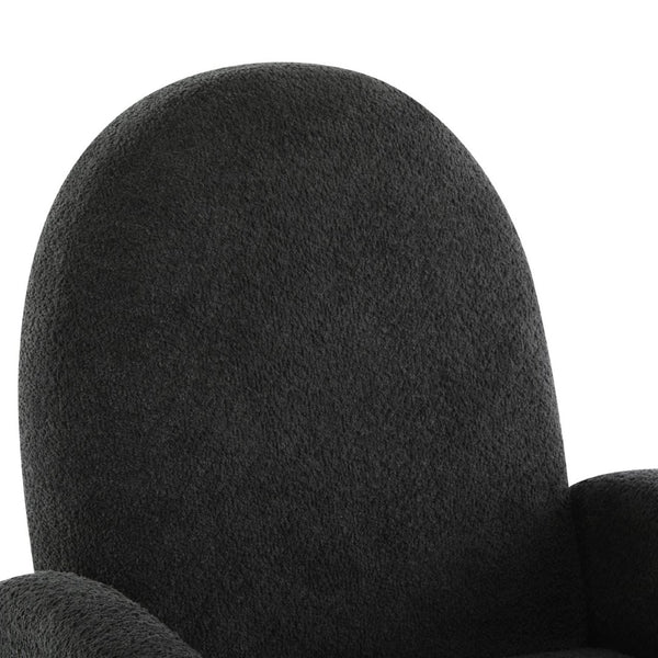 English Elm 360 Swivel Glider Recliner with Solid Wood Base Contemporary Upholstered Lounge Chair Black N771P363407H
