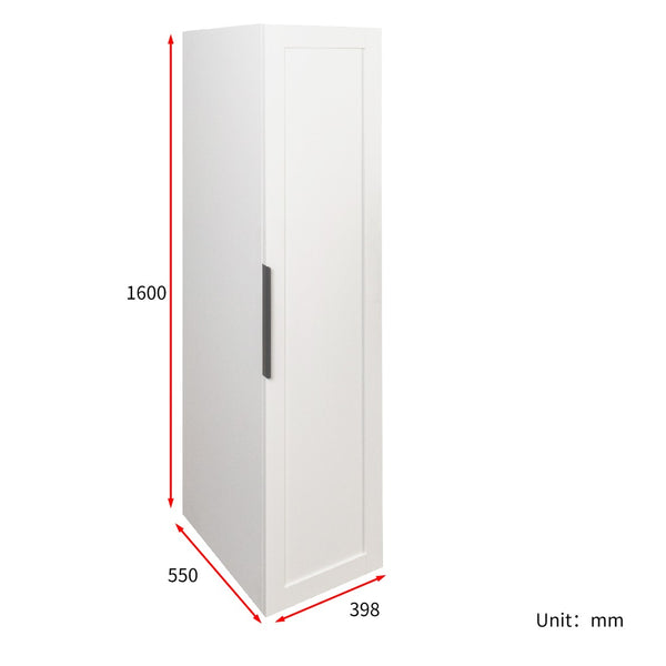 English Elm Kitchen Pantry Cabinet Freestanding Melamine Storage with Shelves for Dining Room White W331P435940