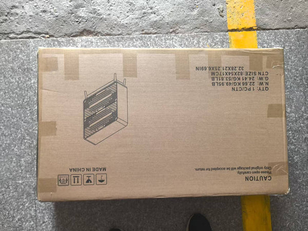 English Elm 31.5" Walnut Shoe Cabinet — Mid-Century Freestanding Organizer with 2 Flip Drawers, Anti-Tip Safety and Adjustable Shelves W1706P352013