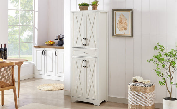 English Elm 66" Modular Wall Unit with Tempered Glass Shelving and Warm Wood Veneer Finish White W1162P313310