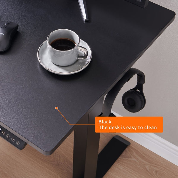 English Elm Electric Sit Stand Desk with Steel Frame Seamless Top for Home Office Productivity W1769P498649