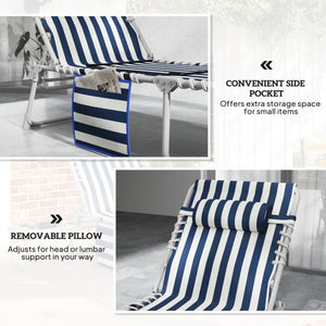 English Elm Folding Outdoor Chaise Lounge with Face Hole Side Table and Five Position Recline T3971P481180