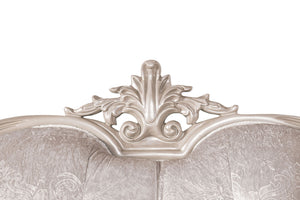 English Elm Off Acapulco Chair Off White Tufted Wingback Chair 44"W Traditional Crown Molding Carved Legs B2741P380816