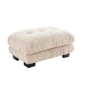 English Elm 27 Chenille Upholstered Modular Ottoman Solid Wood Frame Foam Cushion Sectional Accent Light Coffee W714P253475