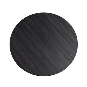 English Elm Classic Round Pedestal Dining Table Rubberwood Matte Finish Seats Four Modern Home Dark Gray B2741P421160